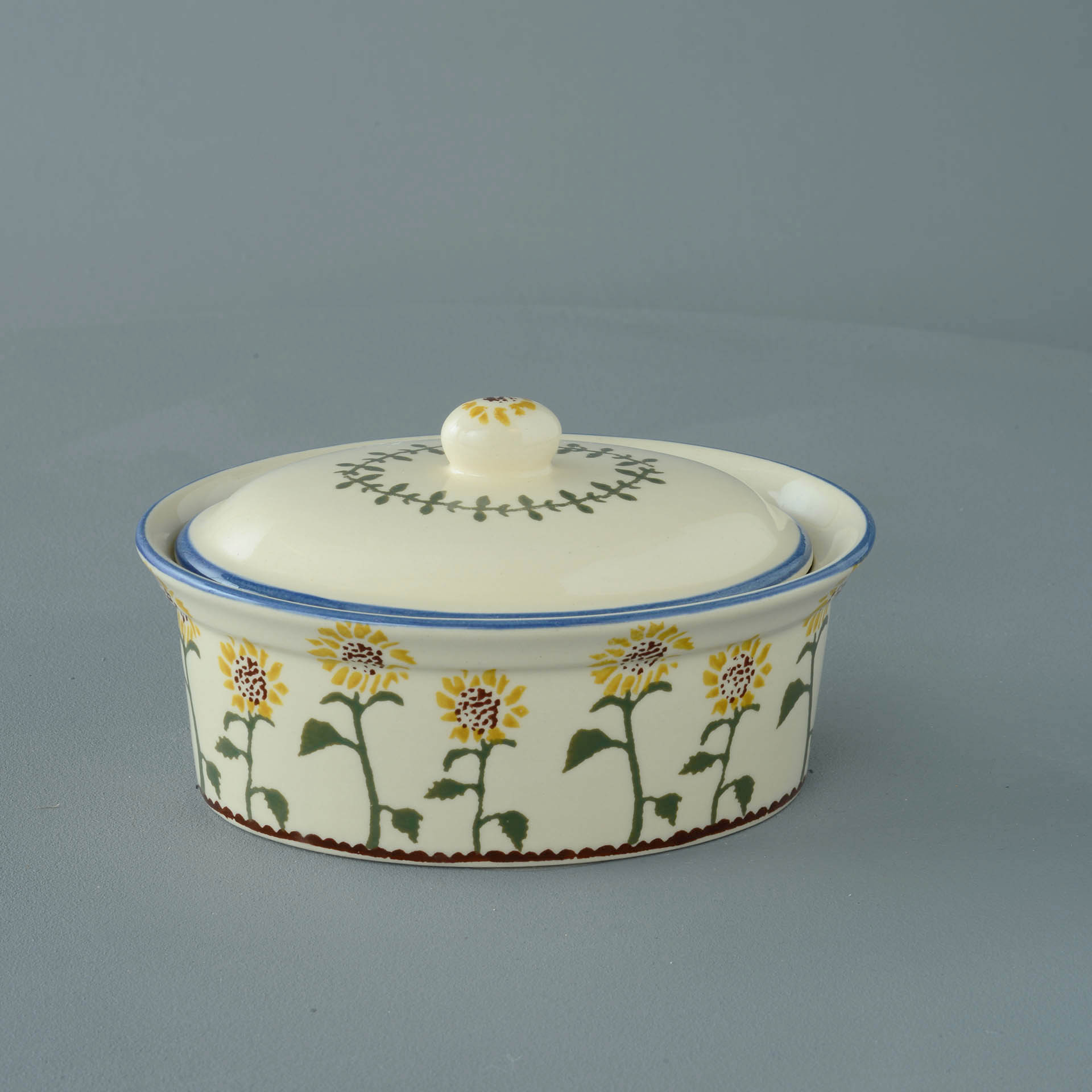 Sunflower Butter dish oval