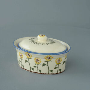 Sunflower Butter dish oval