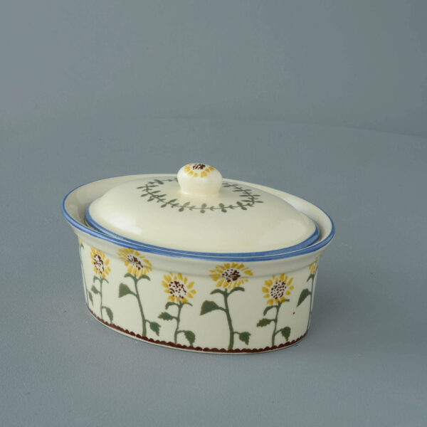 Sunflower Butter dish oval