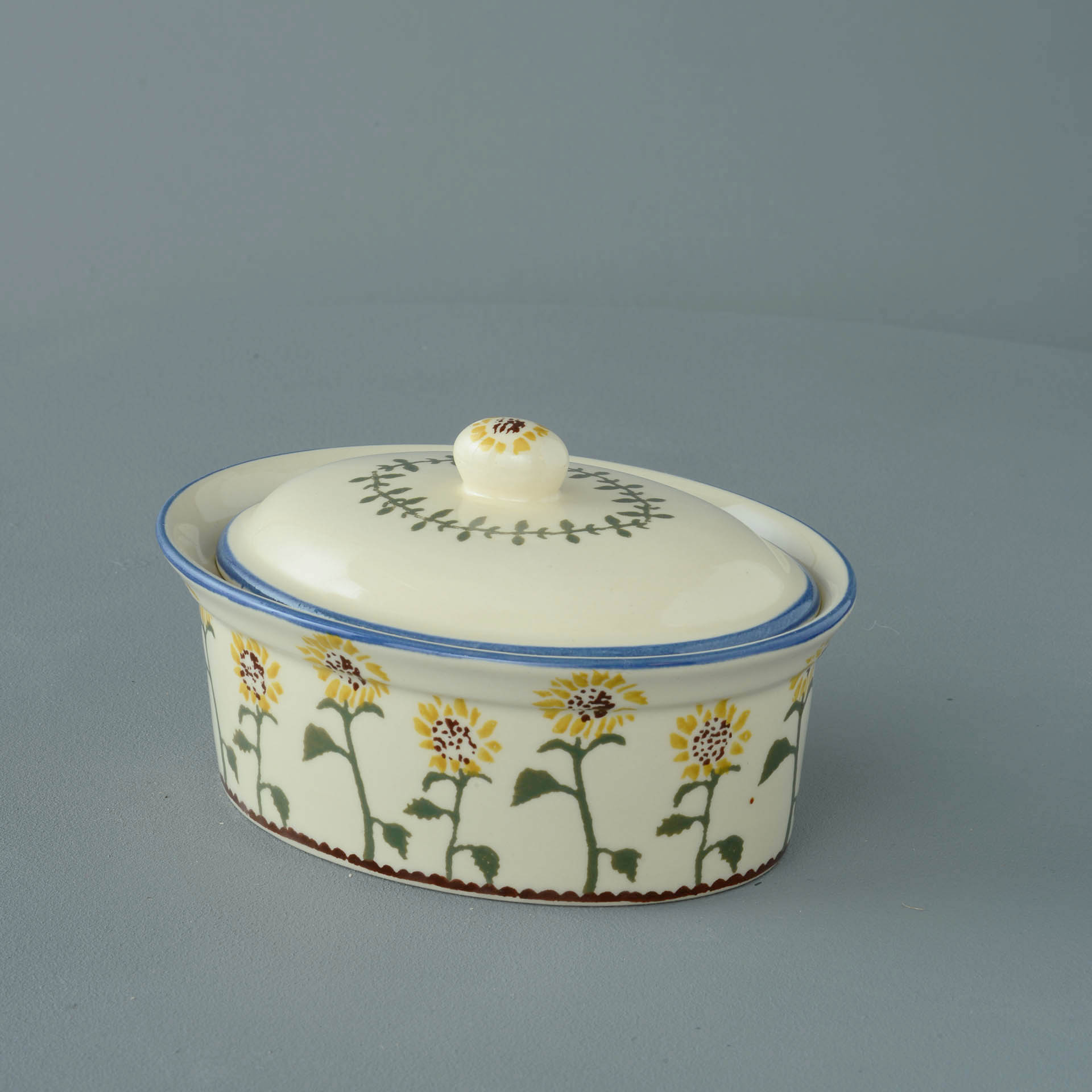 Sunflower Butter dish oval