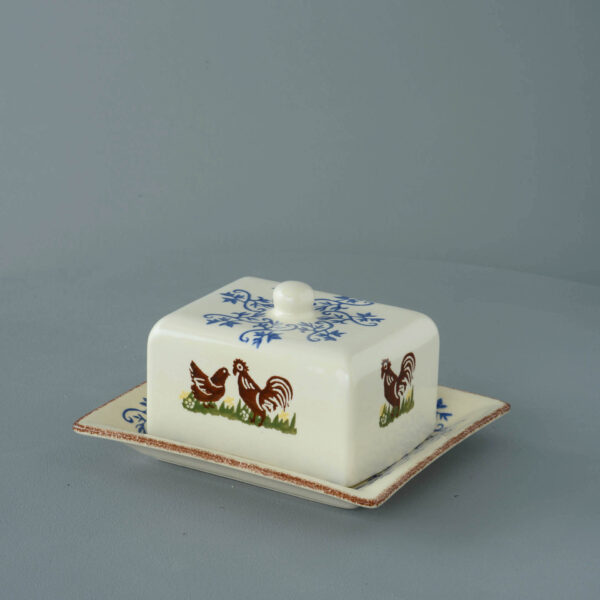 Cock & Hen Cheese Dish Rectangular