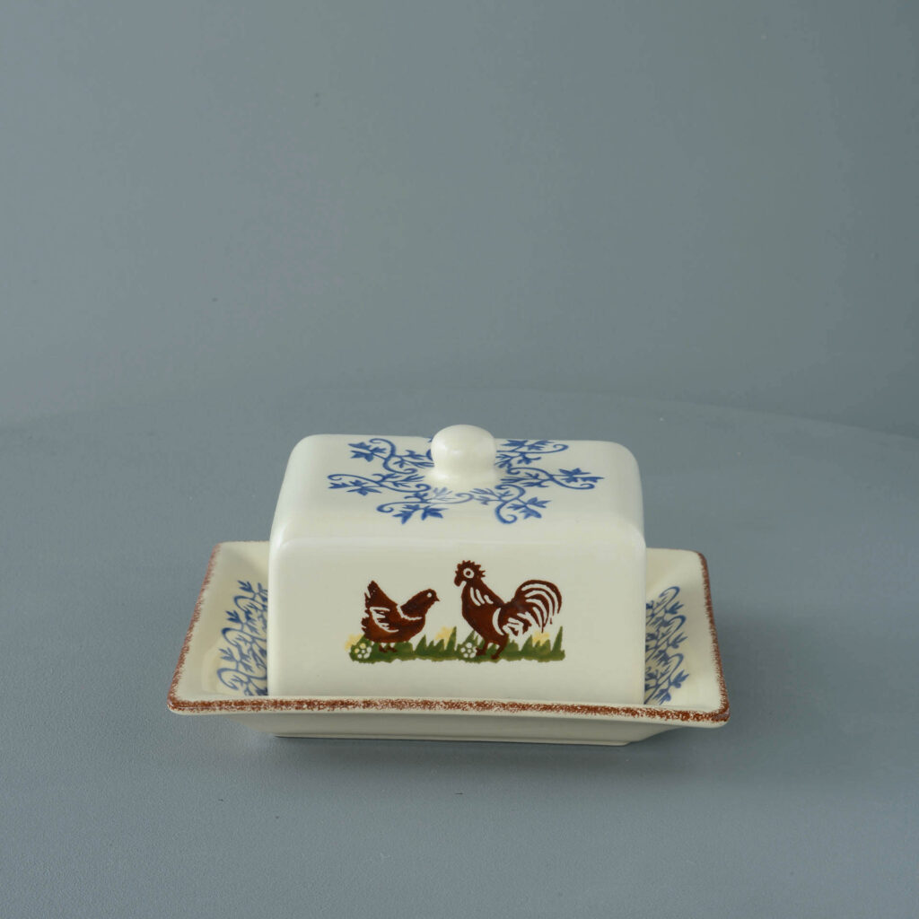 Cock & Hen Cheese Dish Rectangular