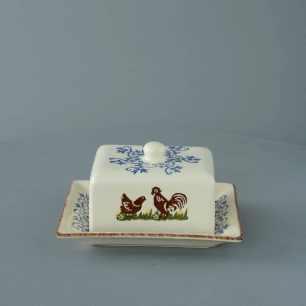 Cock & Hen Cheese Dish Rectangular
