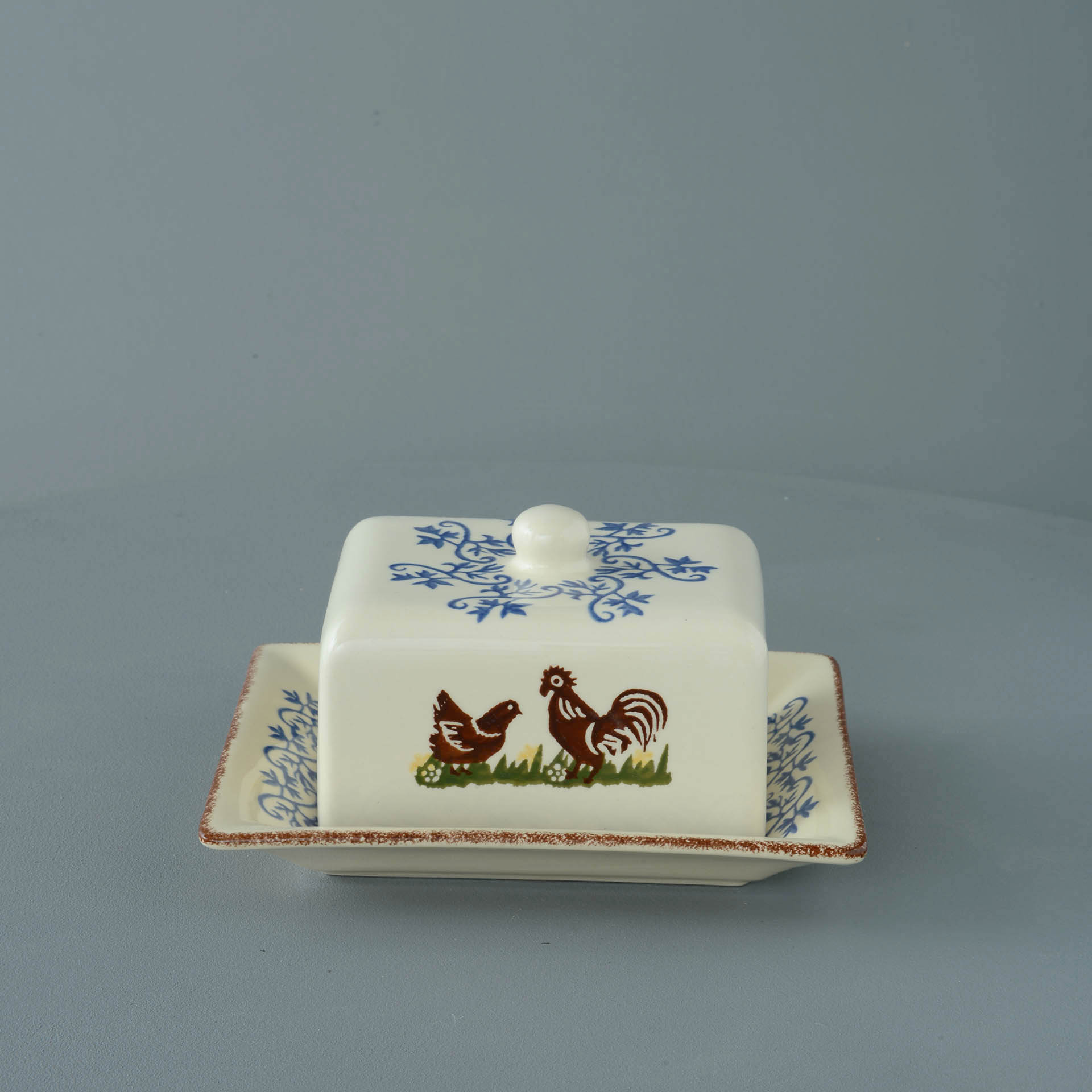 Cock & Hen Cheese Dish Rectangular