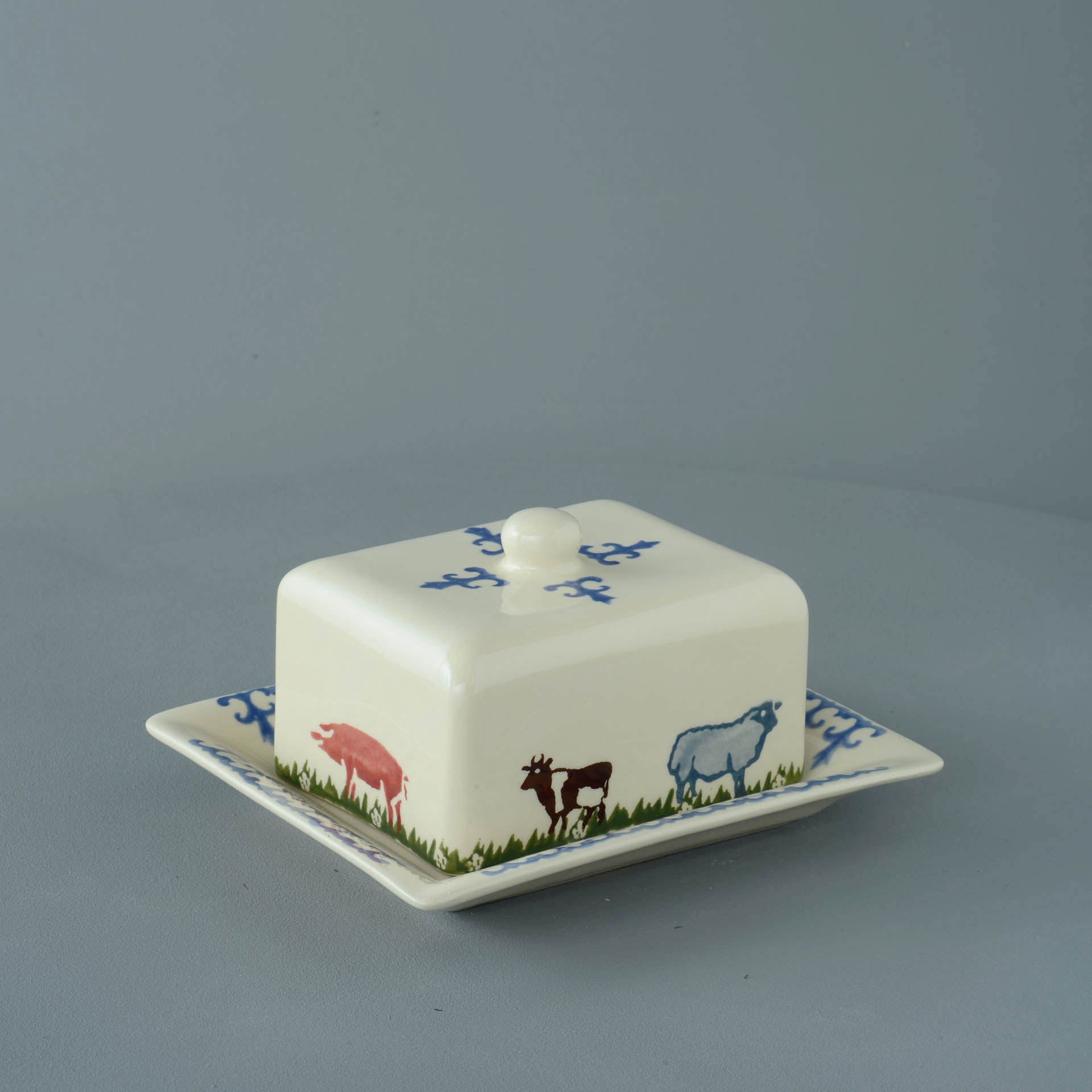 Farm Animal Cheese Dish Rectangular