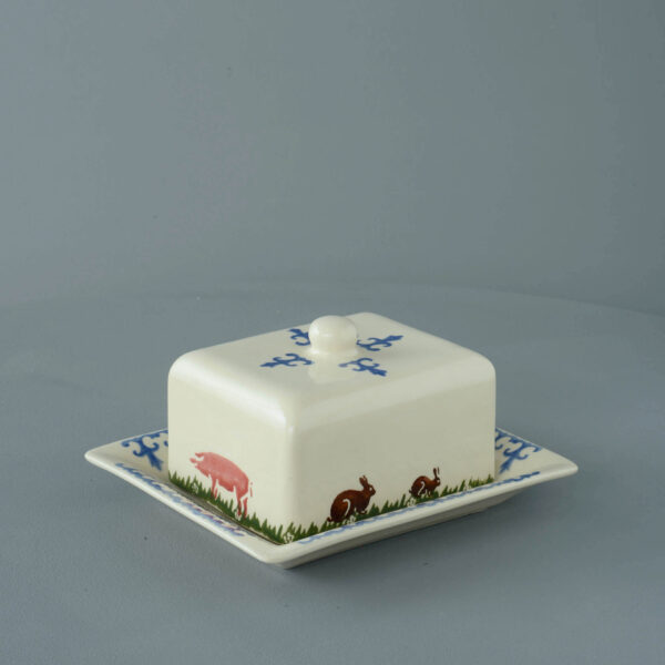 Farm Animal Cheese Dish Rectangular