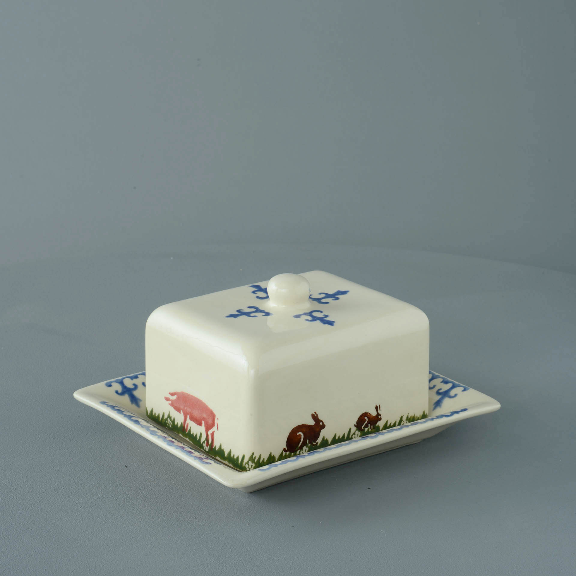 Farm Animal Cheese Dish Rectangular