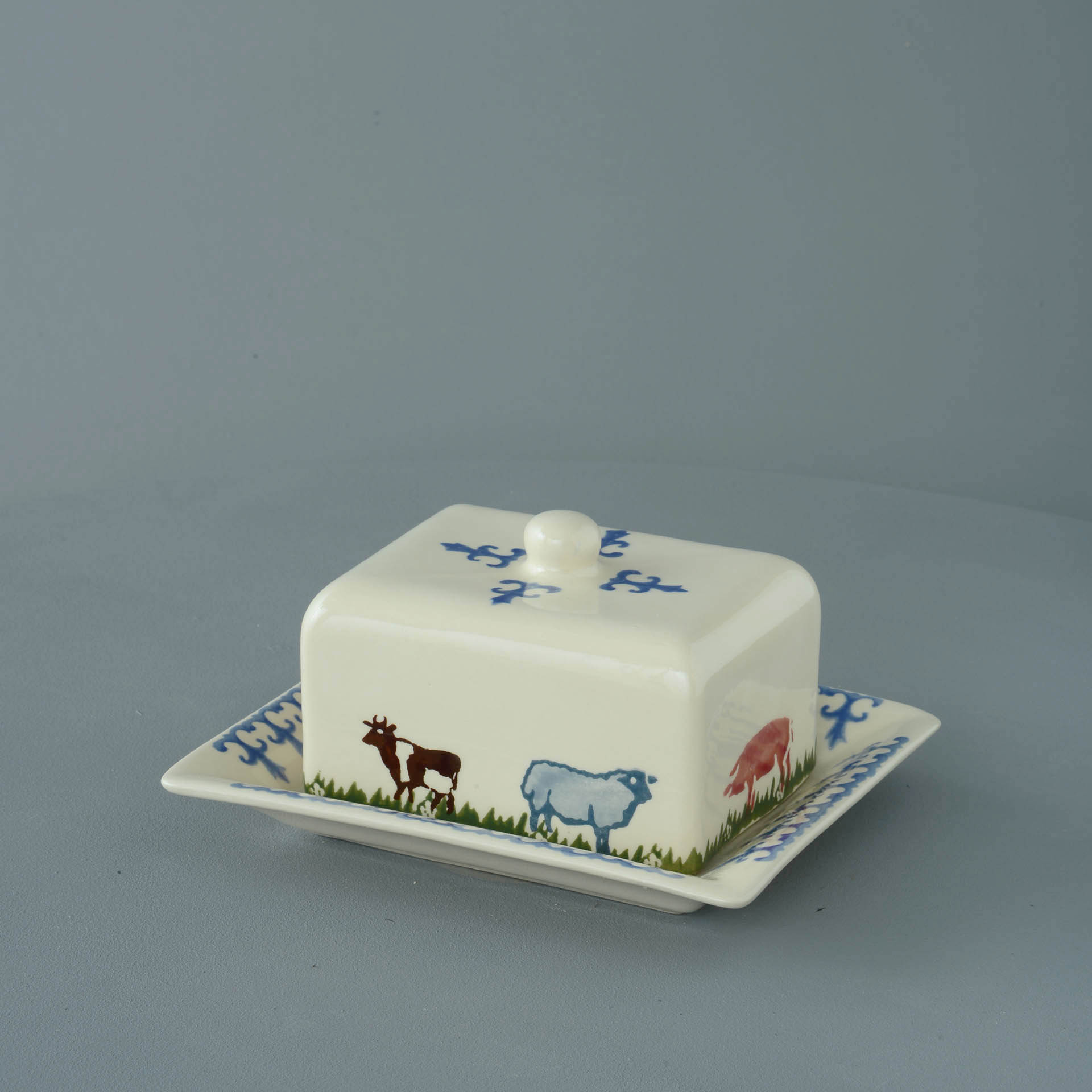 Farm Animal Cheese Dish Rectangular