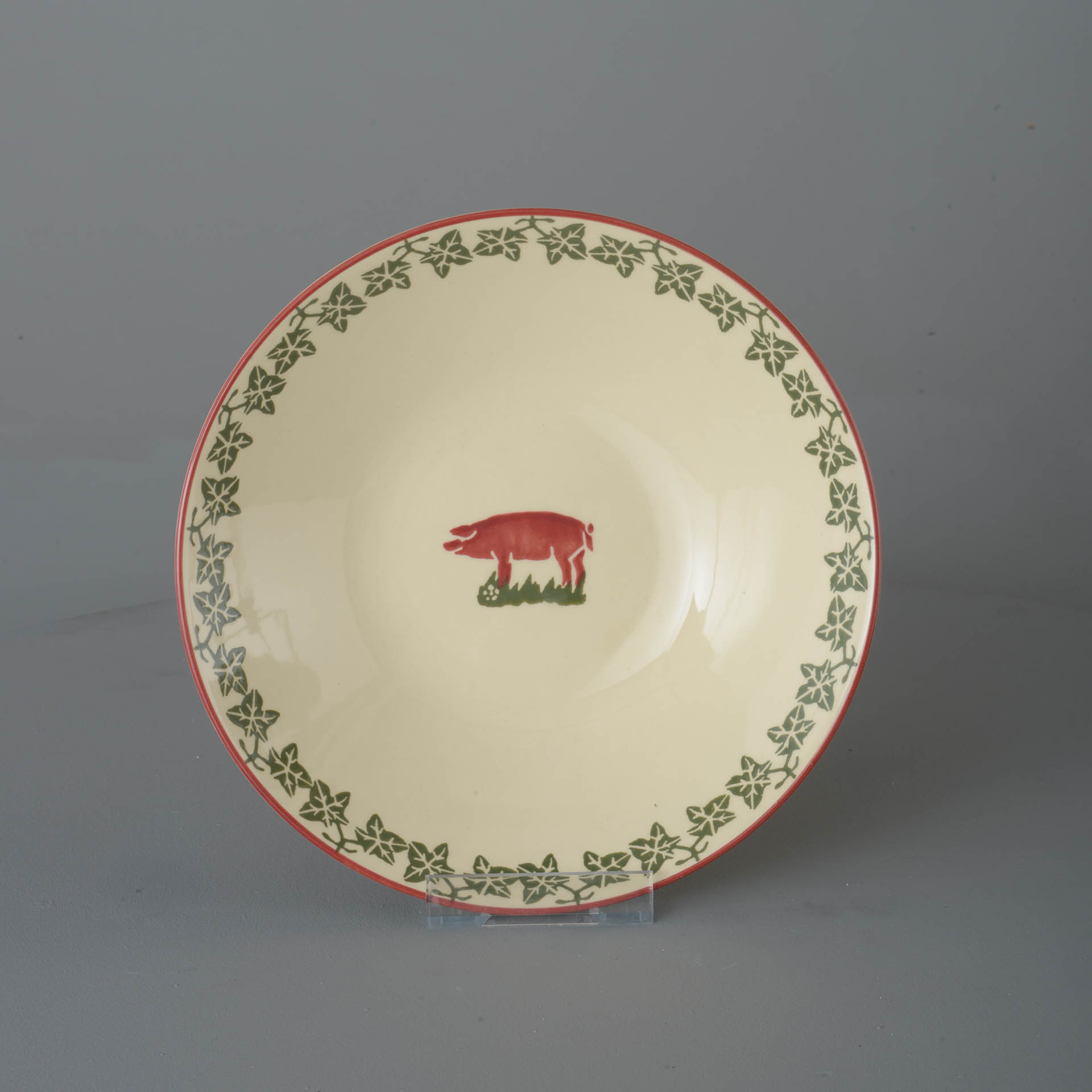 Pink Pig Pasta plate - Large