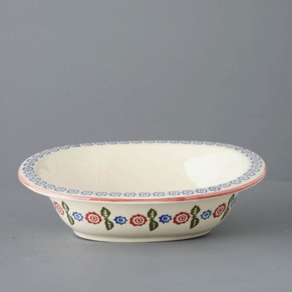 Victorian Floral Pie Dish - Large