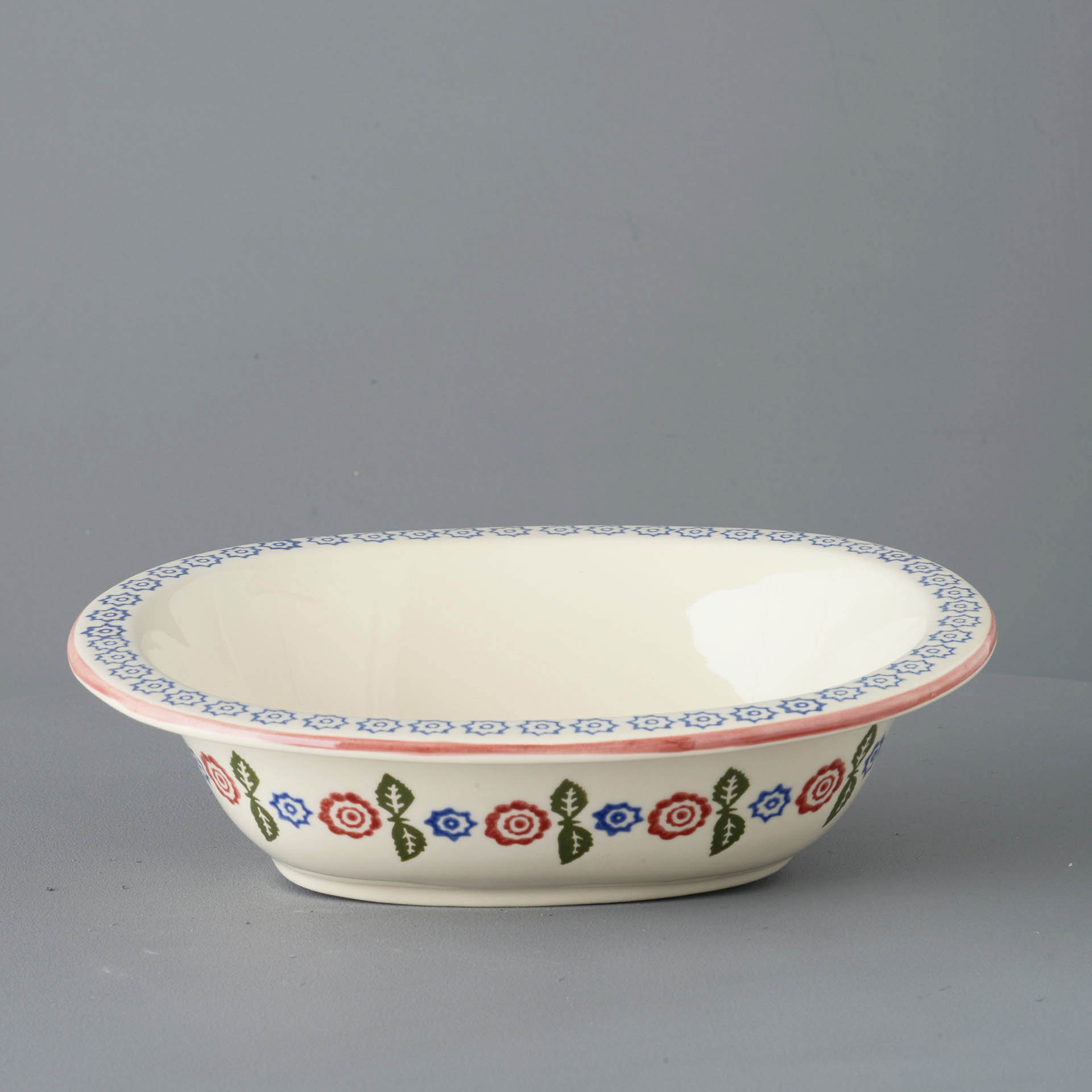Victorian Floral Pie Dish - Large