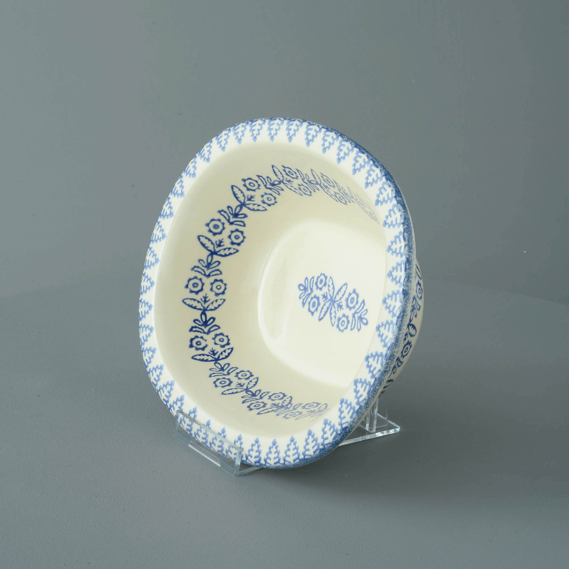 Lacey Blue Pie Dish - Large