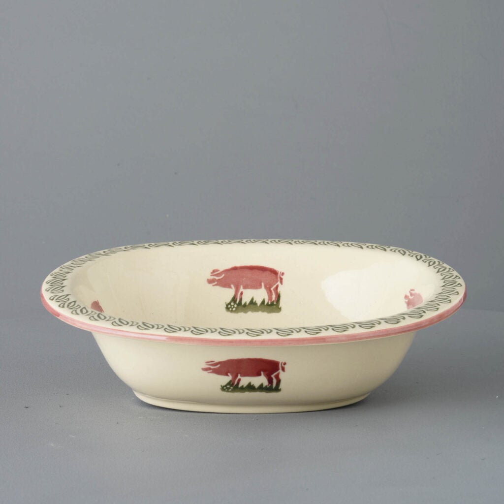 Pink Pig Pie Dish - Large
