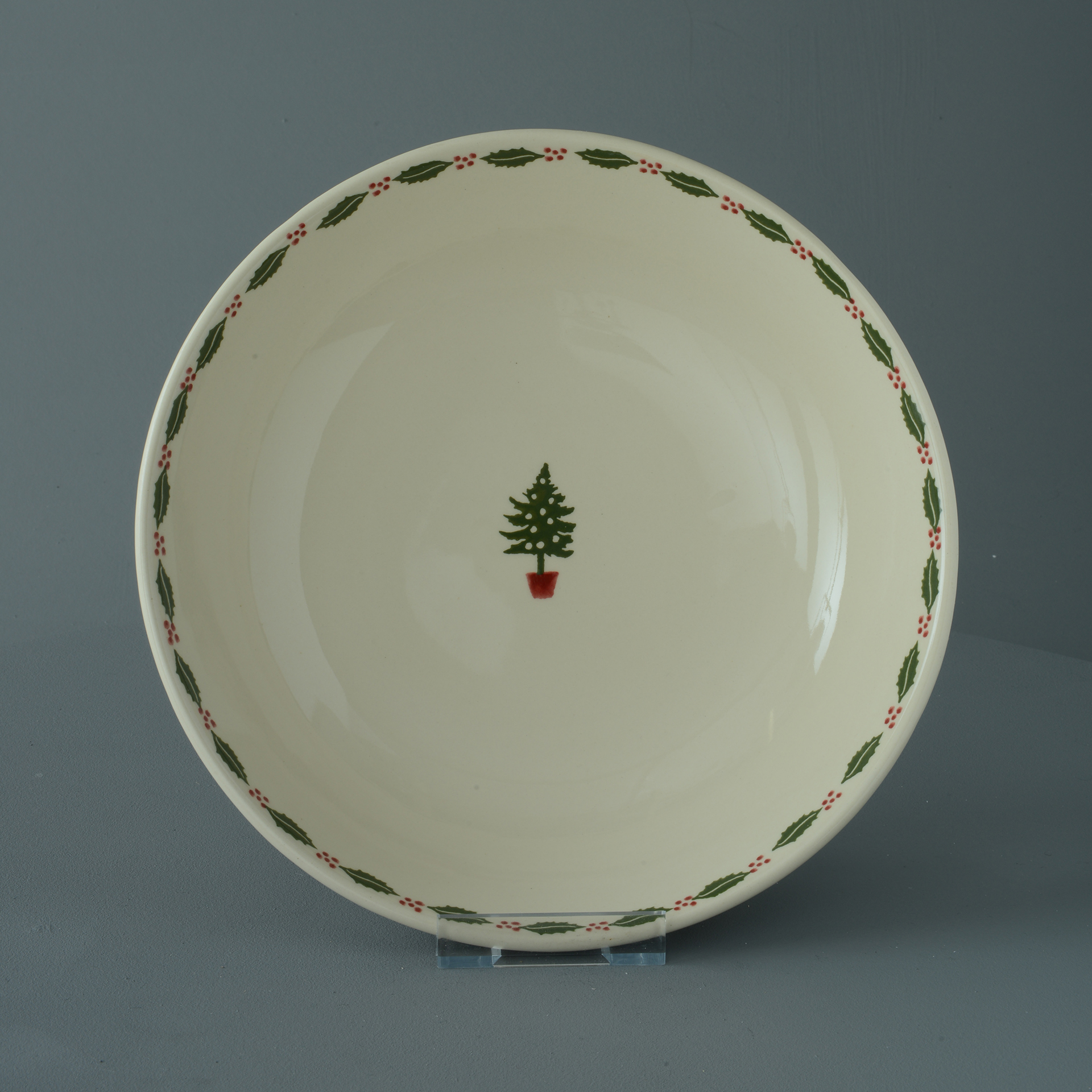 Christmas Tree Serving Dish Round
