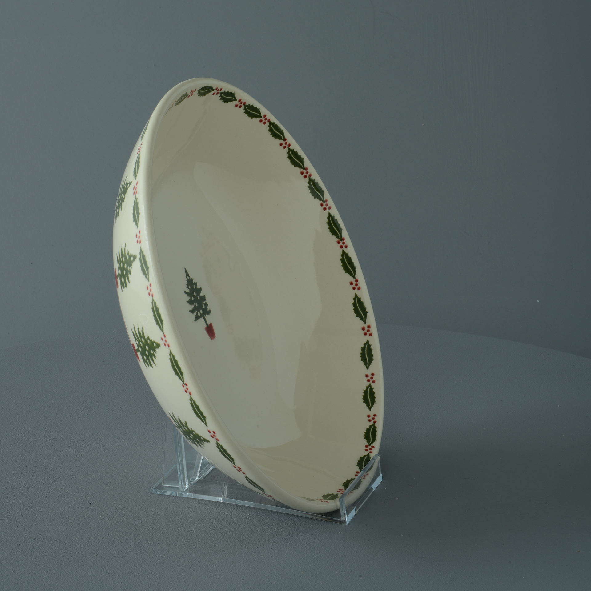 Christmas Tree Serving Dish Round
