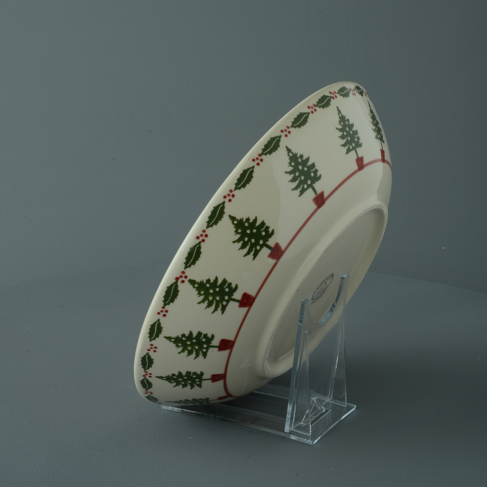 Christmas Tree Serving Dish Round