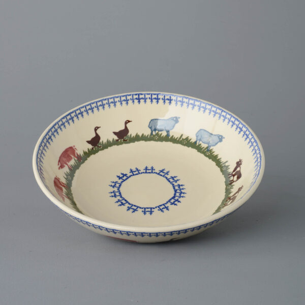 Farm Animal Serving Dish Round