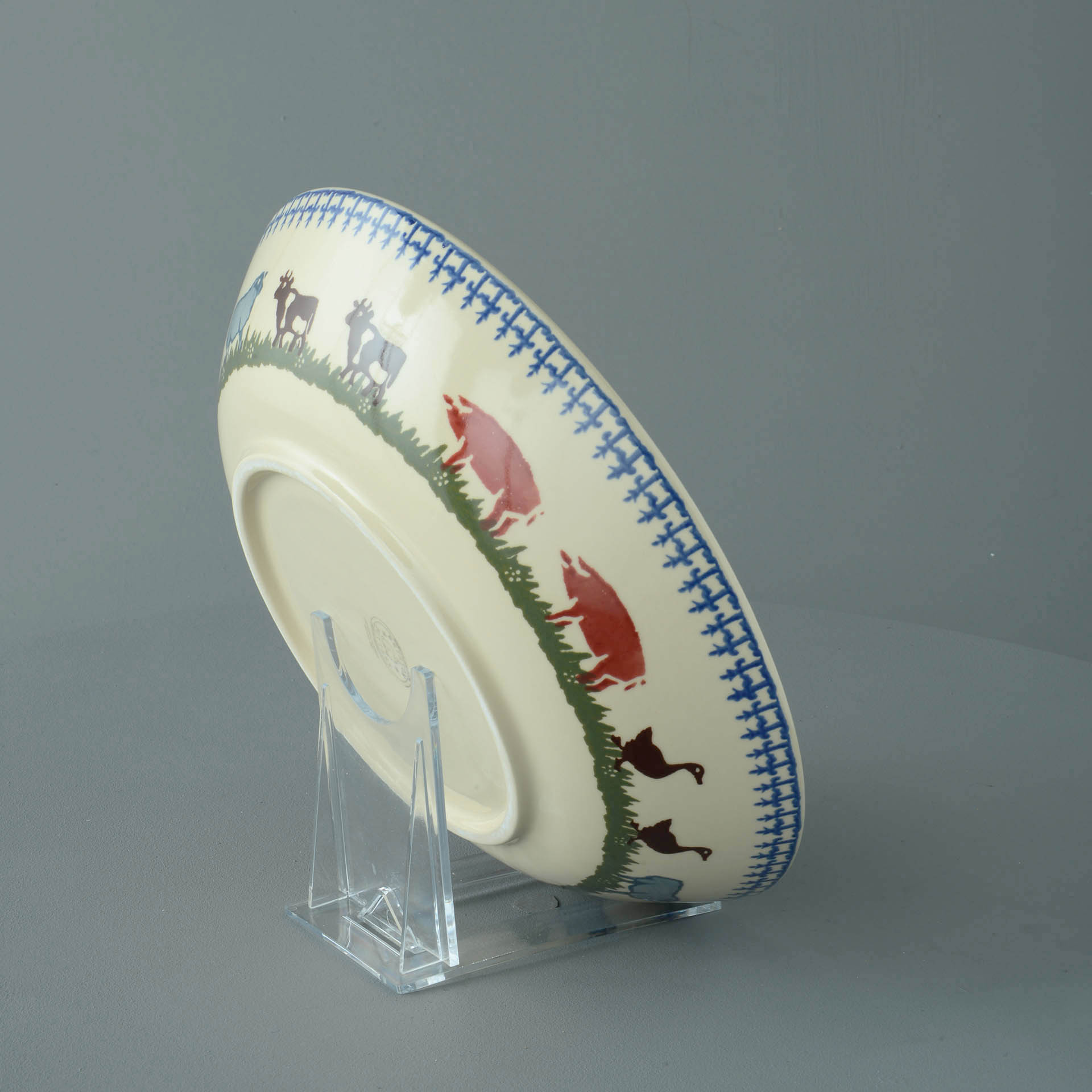 Farm Animal Serving Dish Round