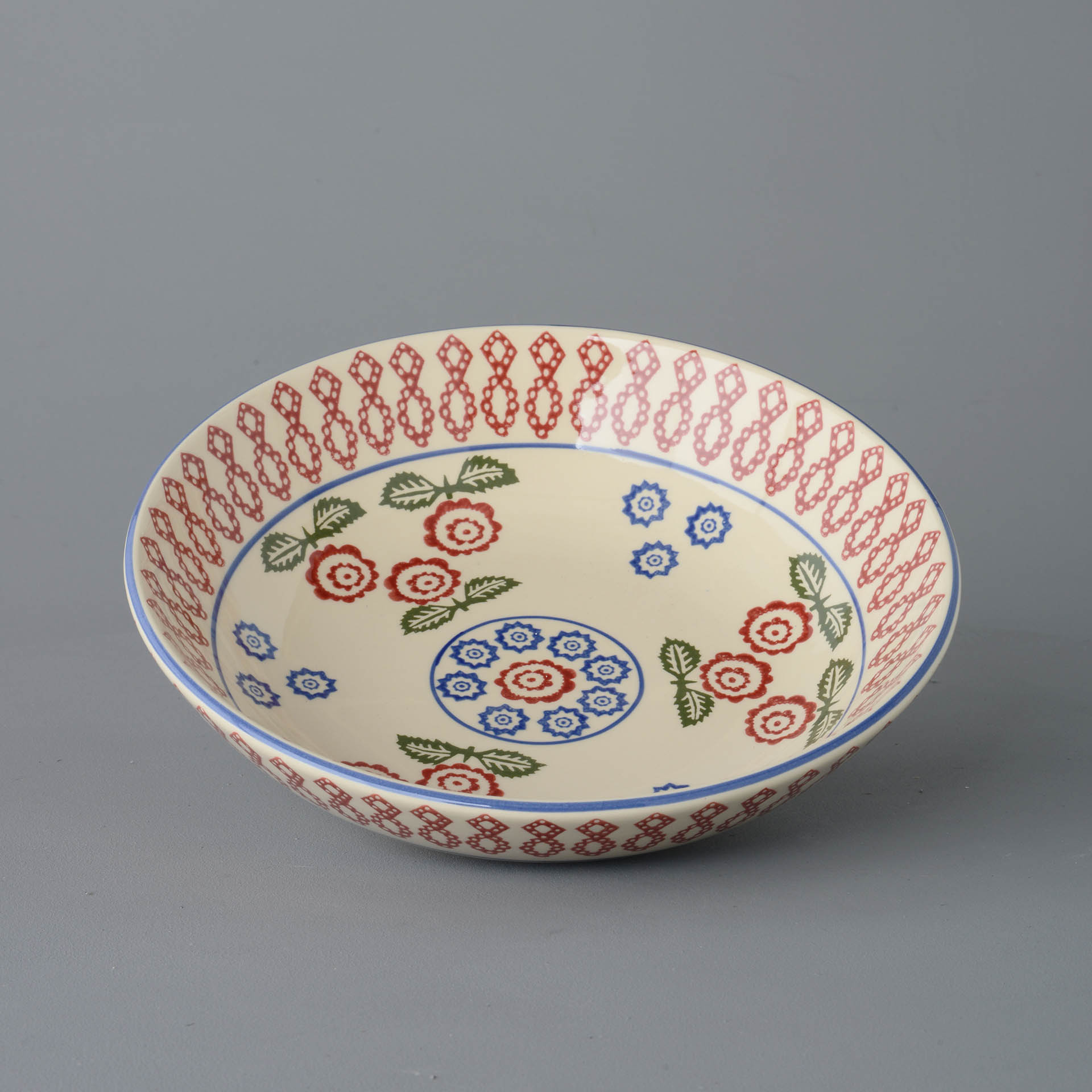 Victorian Floral Serving Dish Round