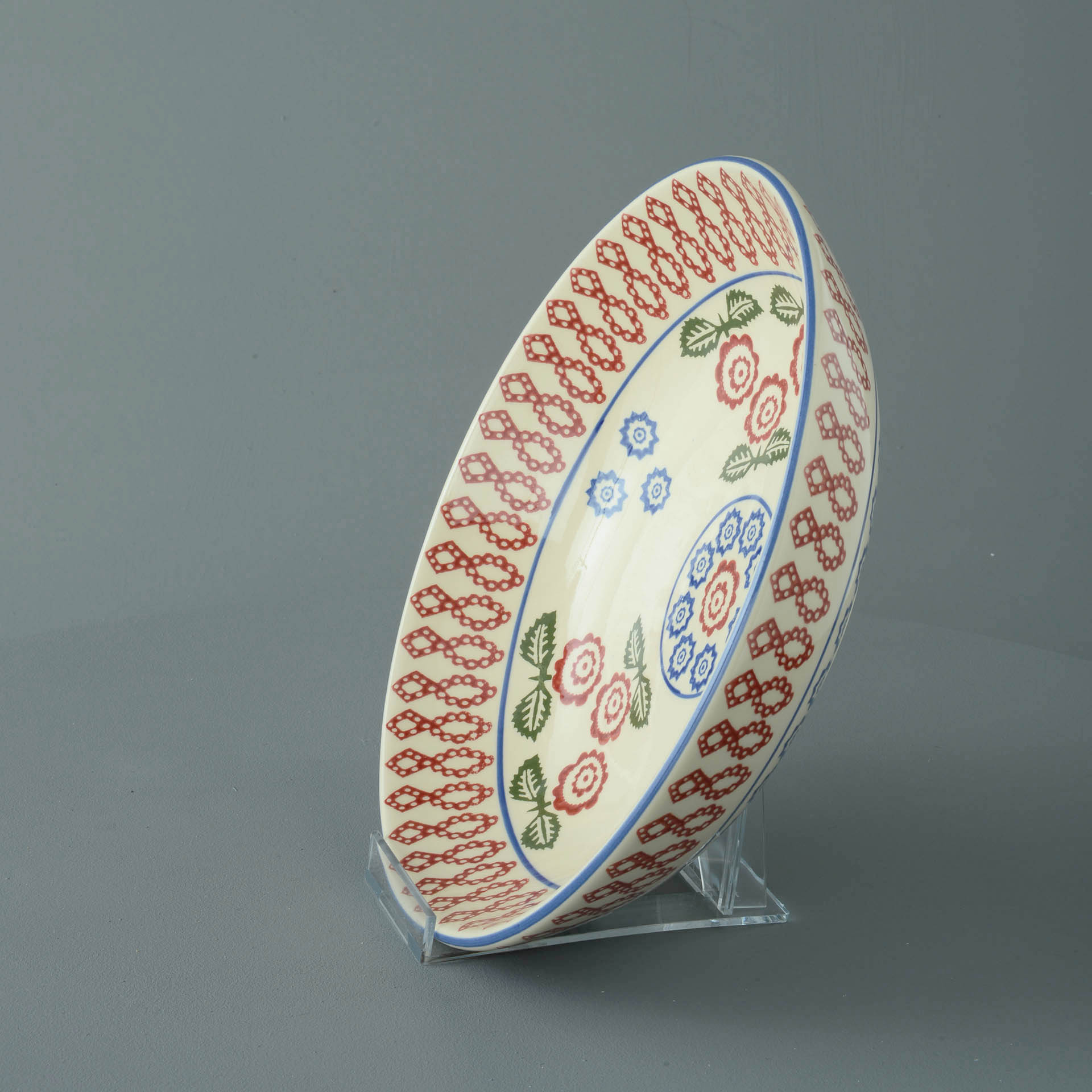 Victorian Floral Serving Dish Round