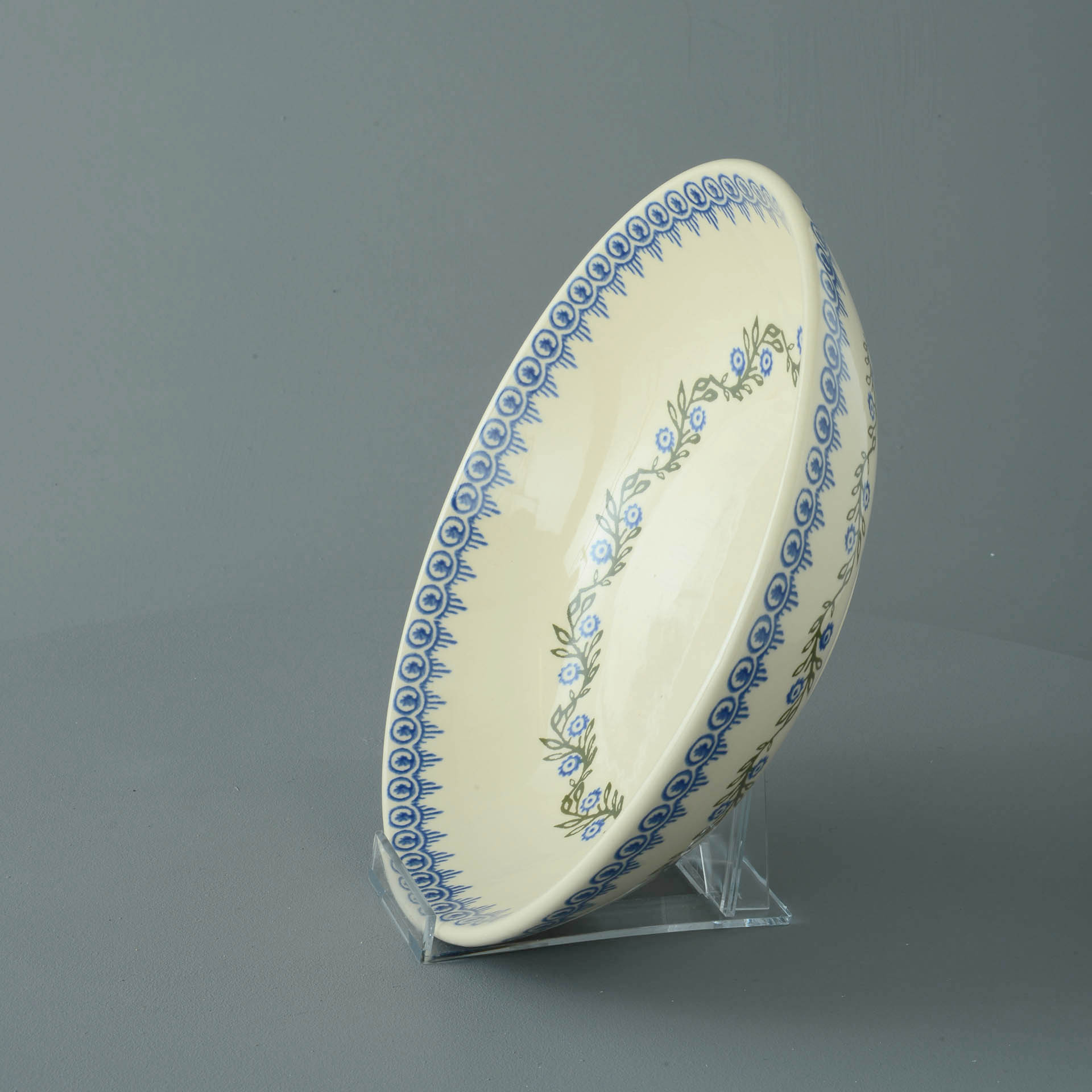 Floral Garland Serving Dish Round