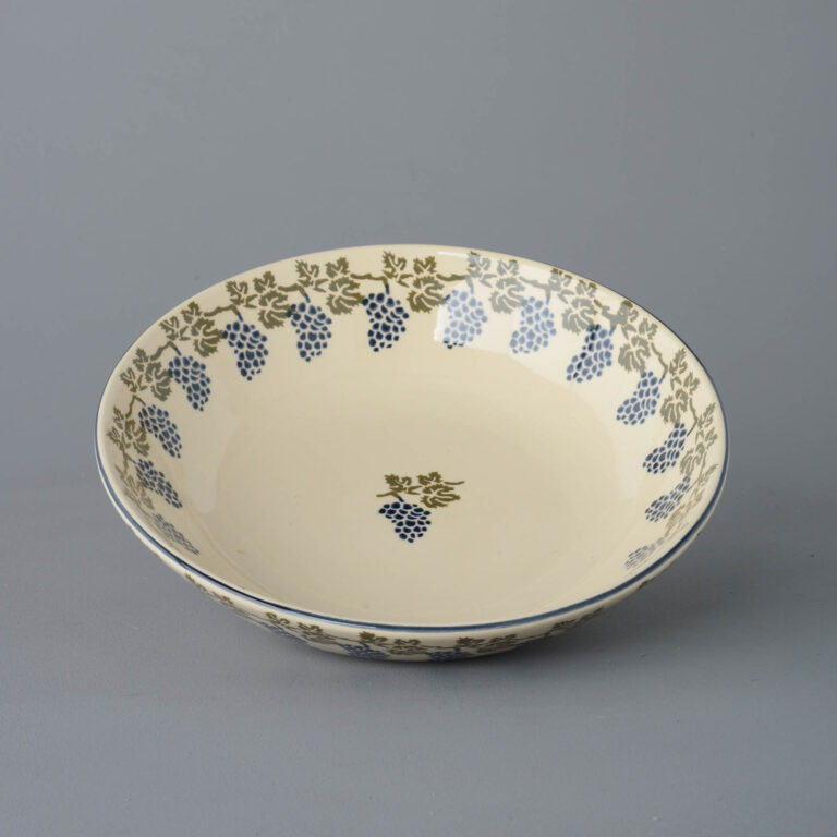 Grapes And Vine Serving Dish Round