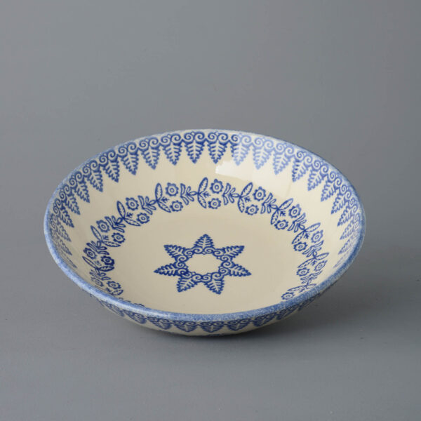 Lacey Blue Serving Dish Round