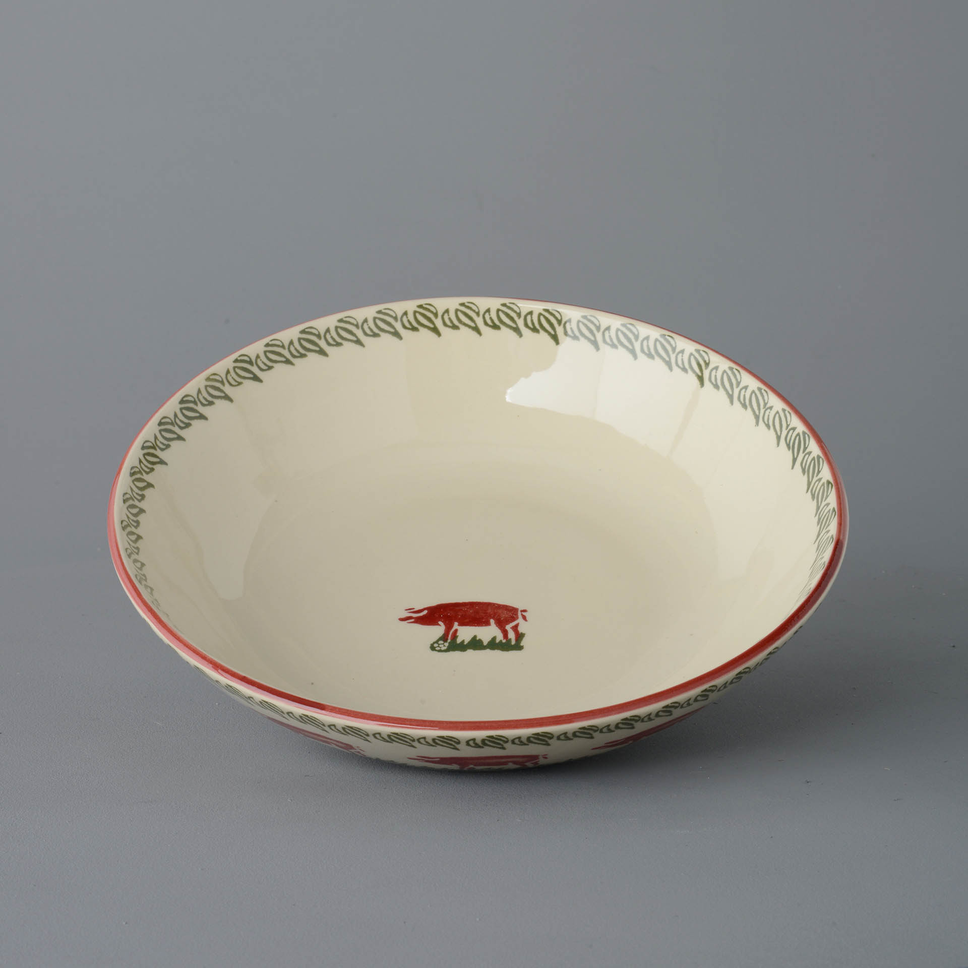 Pink Pig Serving Dish Round