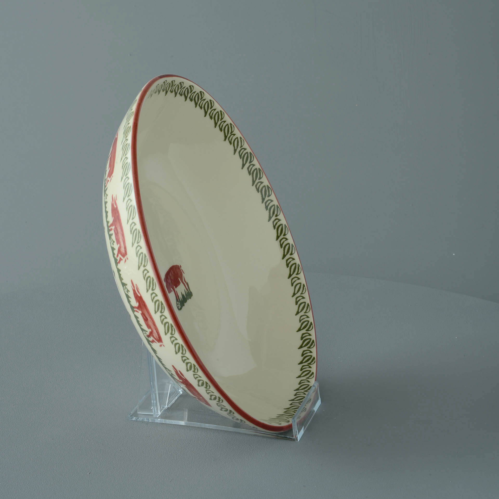 Pink Pig Serving Dish Round