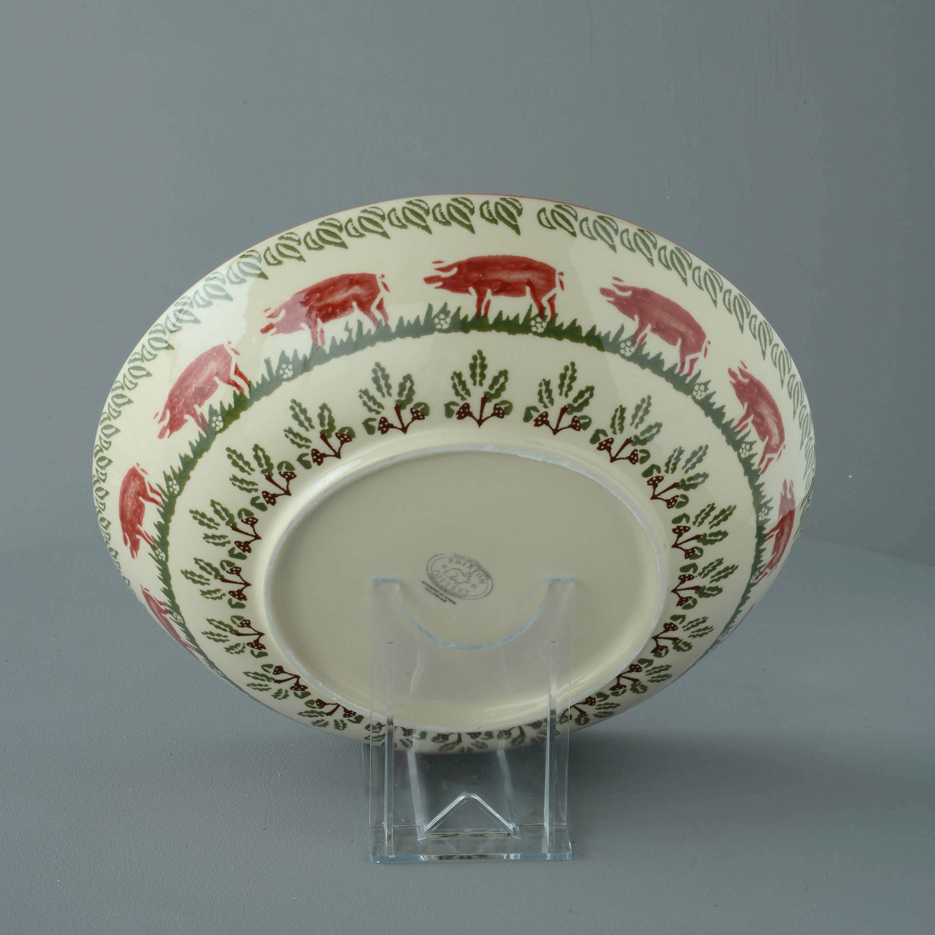 Pink Pig Serving Dish Round