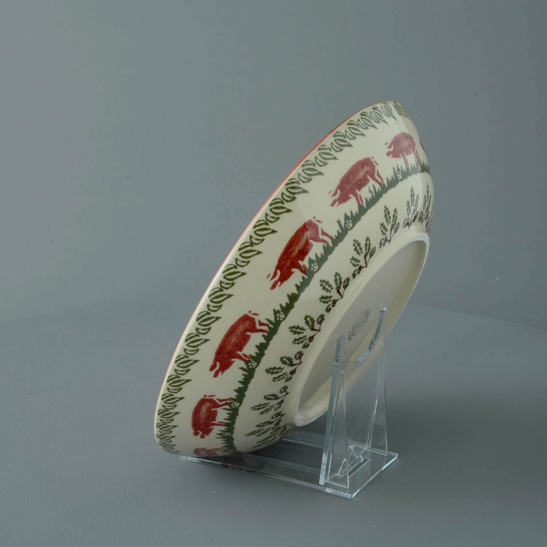 Pink Pig Serving Dish Round