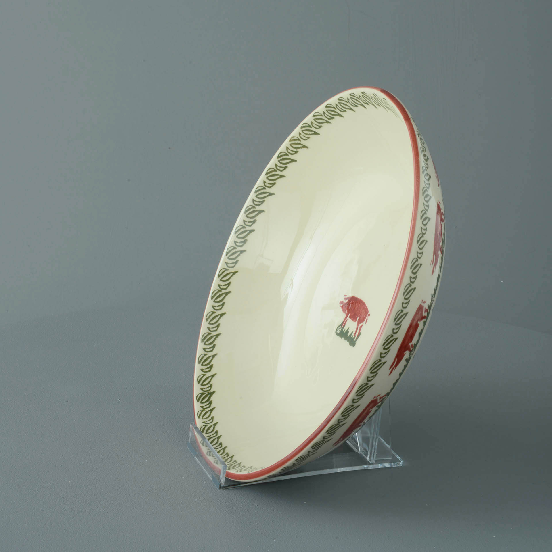 Pink Pig Serving Dish Round