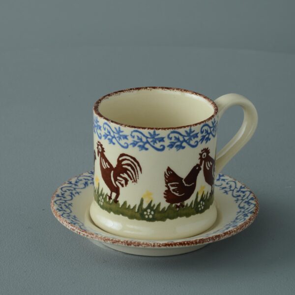 Cock & Hen Saucer - Small