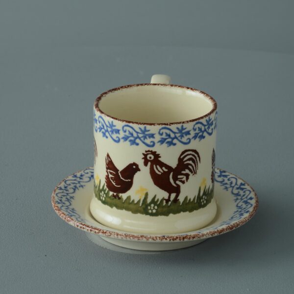 Cock & Hen Saucer - Small