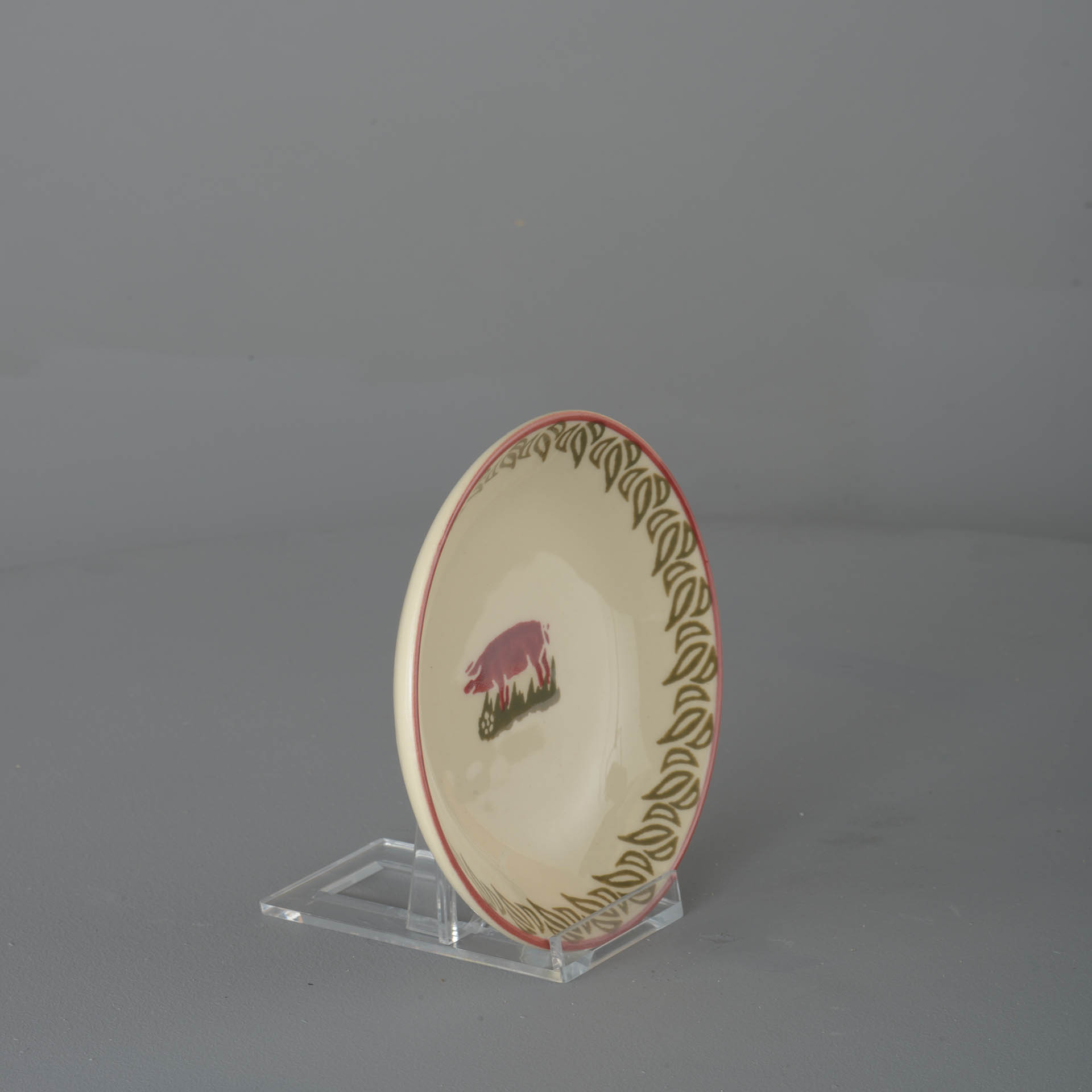 Pink Pig Saucer for large mug or snacks