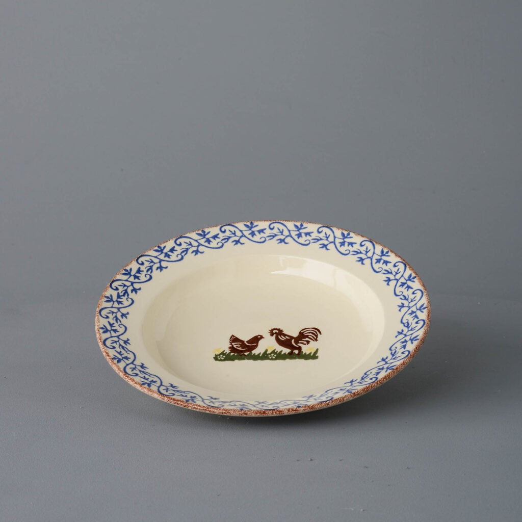 Cock & Hen Soup Plate