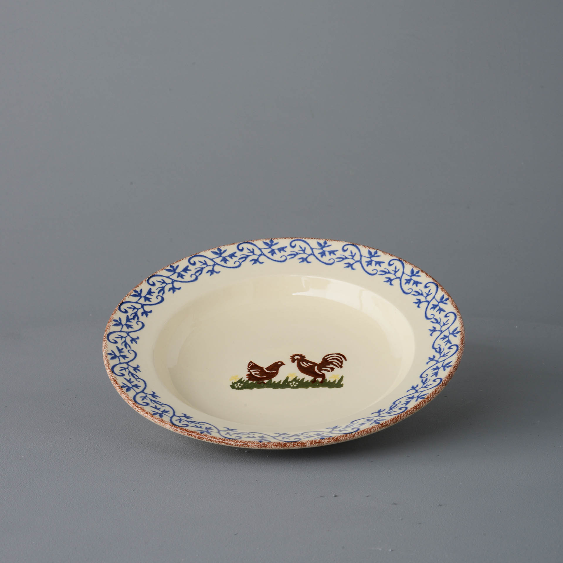 Cock & Hen Soup Plate