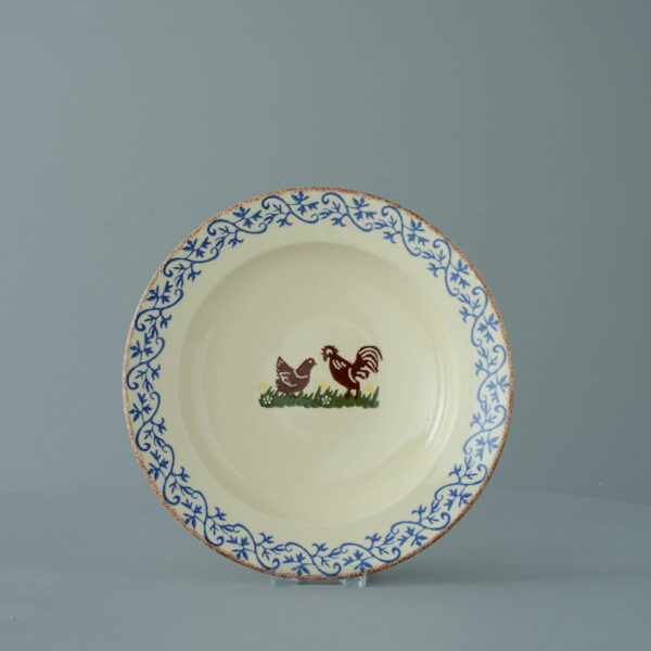 Cock & Hen Soup Plate