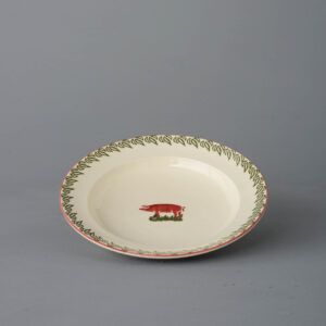 Pink Pig Soup Plate