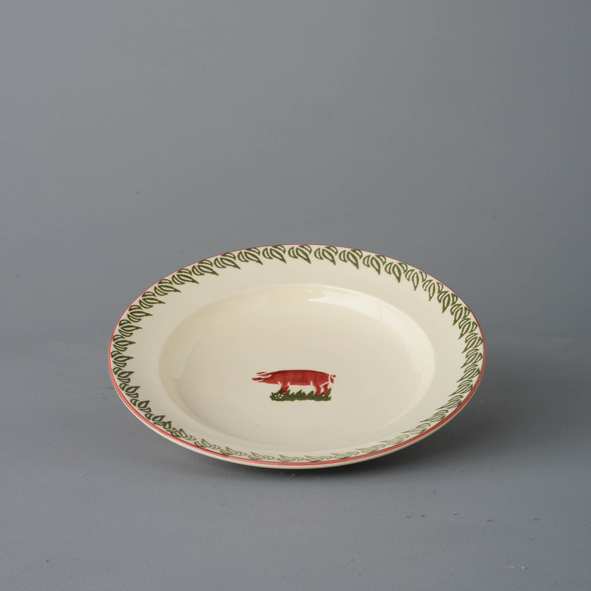 Pink Pig Soup Plate