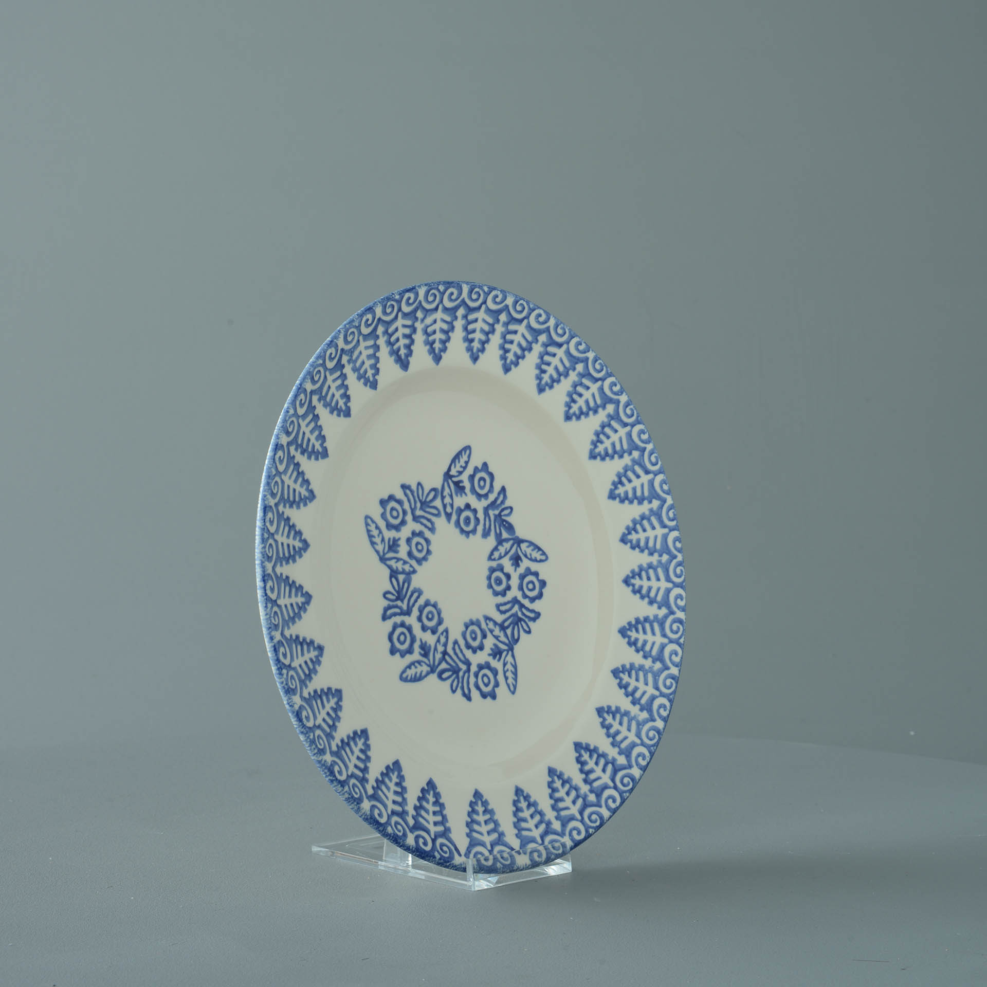 Lacey Blue Plate - Dessert Size