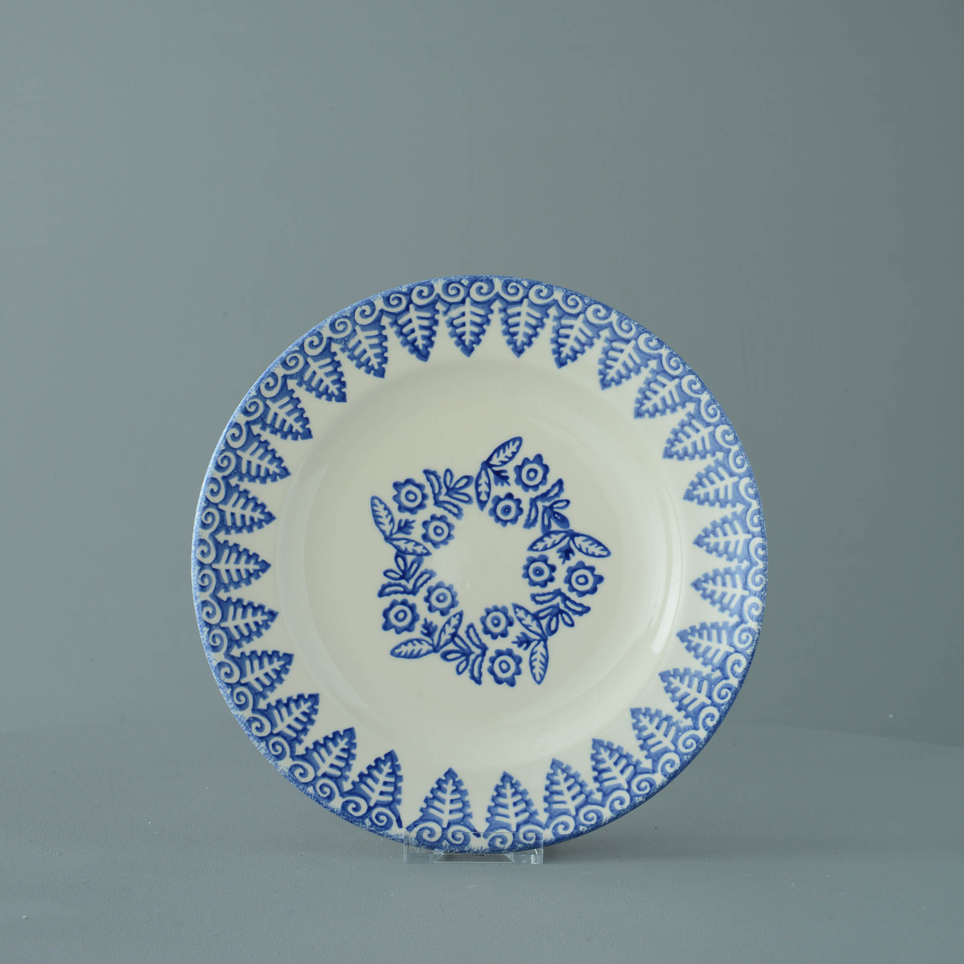 Lacey Blue Plate - Dessert Size