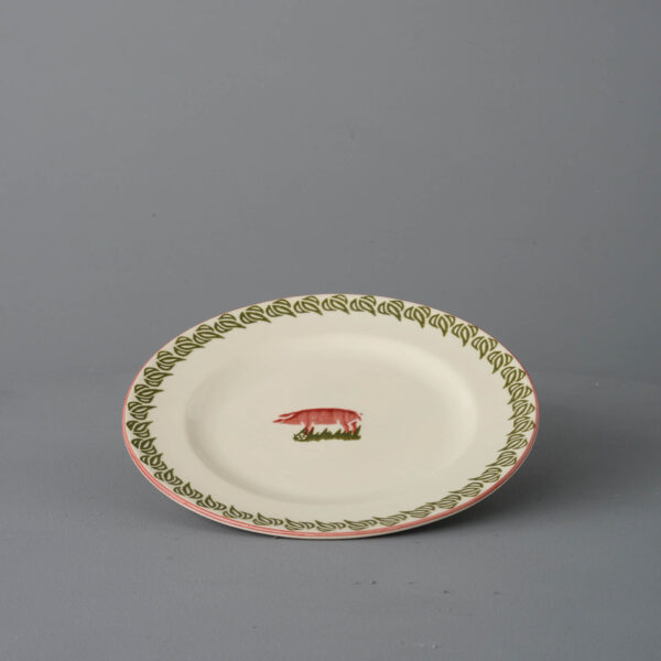 Pink Pig Plate - Dessert Size