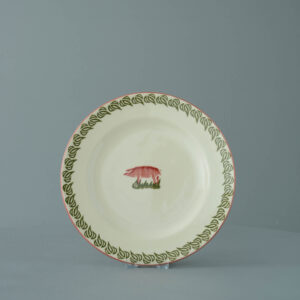Pink Pig Plate - Dessert Size
