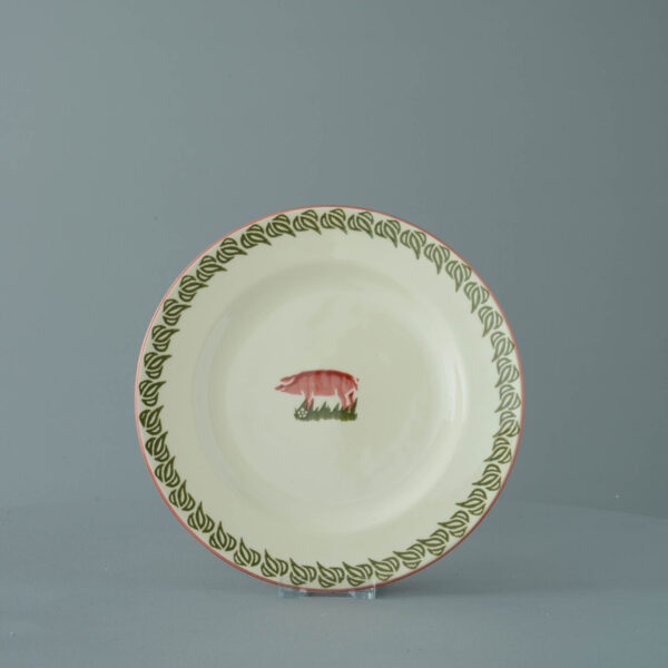 Pink Pig Plate - Dessert Size