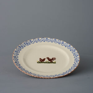 Cock & Hen Plate - Dinner Size