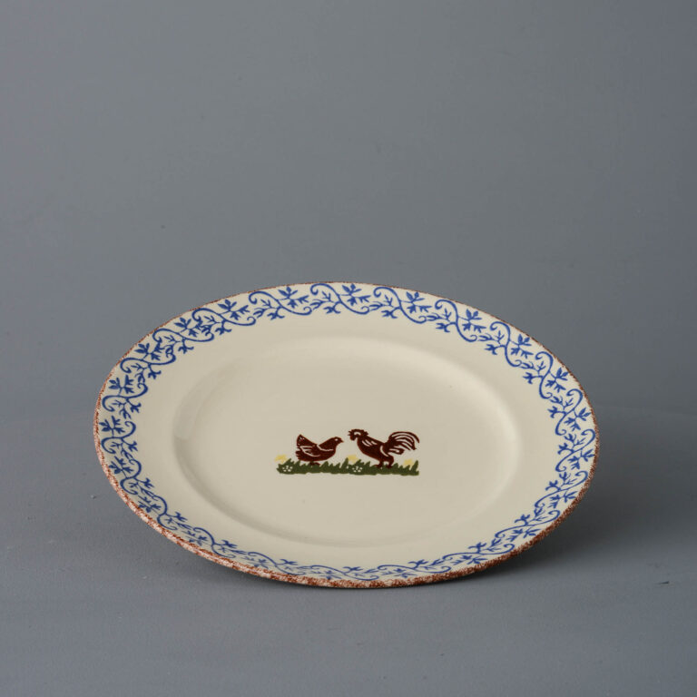 Cock & Hen Plate – Dinner Size