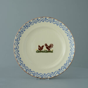 Cock & Hen Plate - Dinner Size
