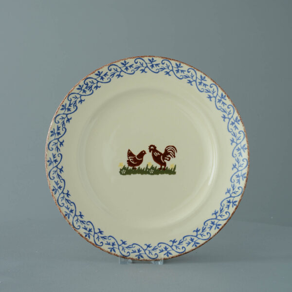 Cock & Hen Plate - Dinner Size