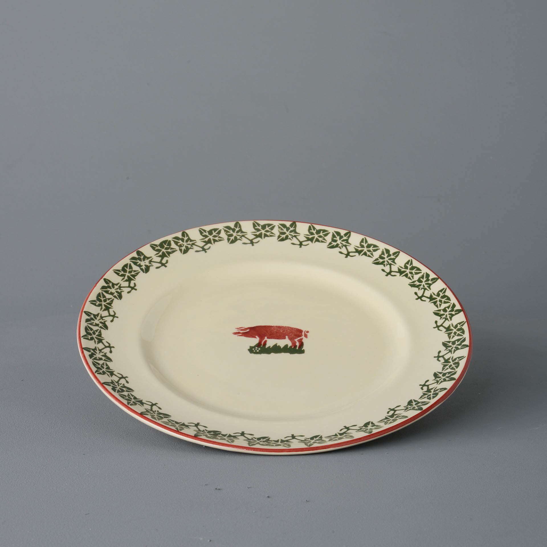 Pink Pig Plate - Dinner Size